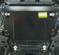 Защита (двигатель, КПП) Lexus NX200 2,0i (2014-) сталь
