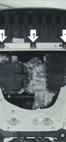 Защита (двигатель, КПП) Renault Fluence 2010-; 1,6i, 1,5dCi, 2,0i; сталь 2 мм; вес 6,2кг; щитов: 1