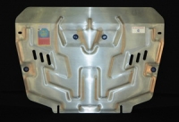 Защита картера двигателя и КПП TOYOTA "Corolla" (2007-) 1.3л, "Auris" (2006-) 1.3л алюминий