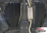 Защита топливного бака + комплект крепежа, Nissan Qashqai 2014-,V - 2.0; полный привод/Nissan X-Trai/Koleos