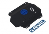 Защита радиатора и картера Автоброня, , Toyota Hilux V - 2.4, 2.8, 4WD, 2015-, штатный крепеж, сталь, (часть 2)