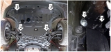 Защита картера двигателя, КПП (1,5 мм, сталь) для Kia Soul 2019-/Seltos 2020-