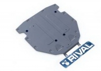 Защита КПП Rival, , AUDI Q7 V - 3.0, 3.0 S-Line, 2015-, крепеж в комплекте, алюминий