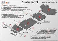 Защита раздаточной коробки Nissan Patrol Y62 2010-