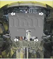 Защита картера двигателя, КПП стальдля Hyundai Santa Fe 2012-2018, Hyundai Santa Fe Premi
